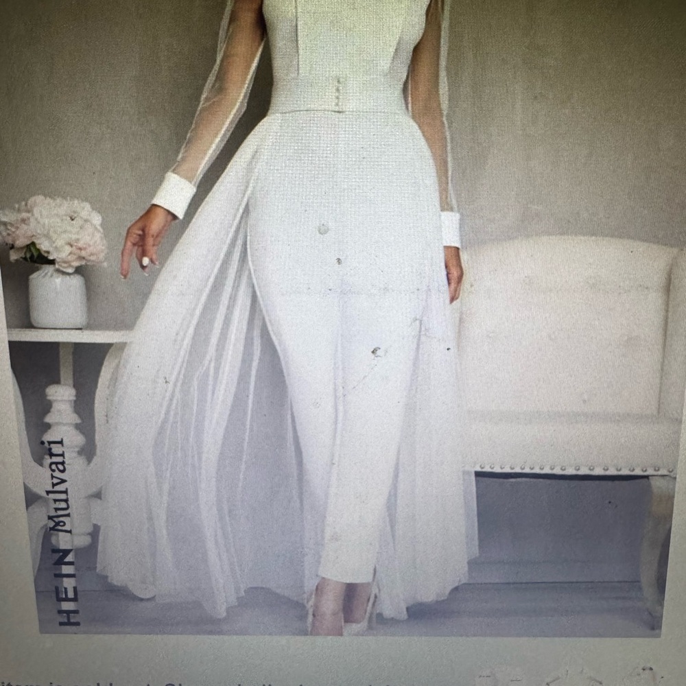 Helmut Lang White Pantsuit